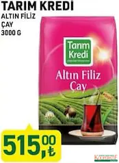 TARIM KREDİ ALTIN FİLİZ ÇAY 3000 G
